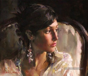 Belle fille MIG 31 Impressionist Peinture à l'huile